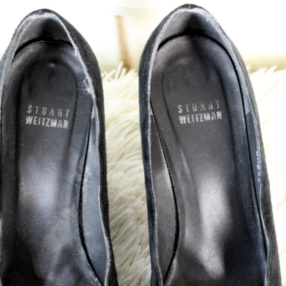 Stuart Weitzman || Black Suede 2.5" High Heels - Picture 6 of 6